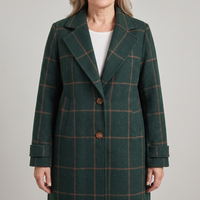 Charlotte | Classic and Stylish Checkered Trench Coat