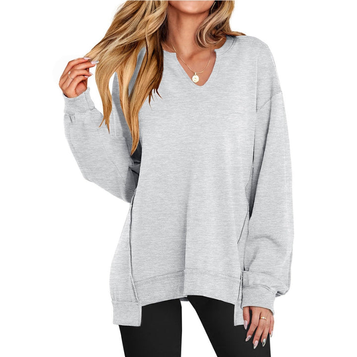 Olivia | Cozy & Chic Oversized V-Neck Tunic Top