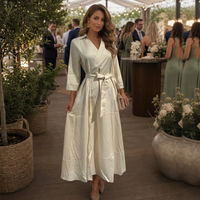 Camille | Polished and Relaxed Collared Wrap Midi Dress