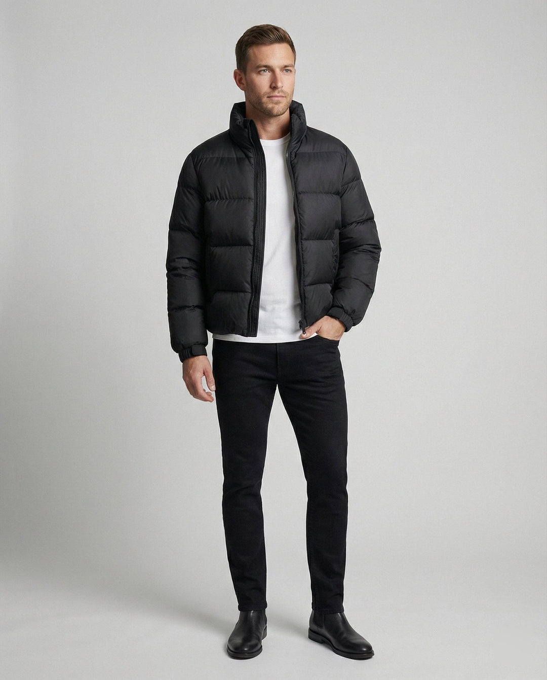 Drune | Men's Puffer Jacket – Warm Winter Design with Hood