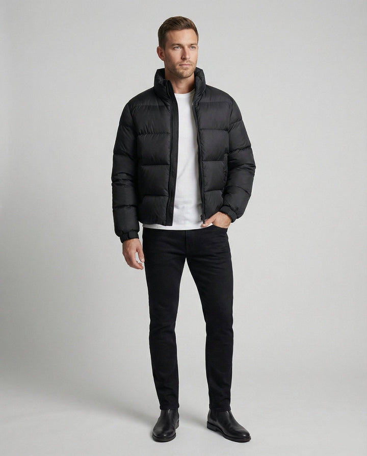 Drune | Men's Puffer Jacket – Warm Winter Design with Hood