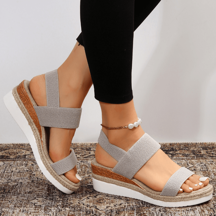 Emilia | Orthopedic Platform Sandals with Crisscross Straps