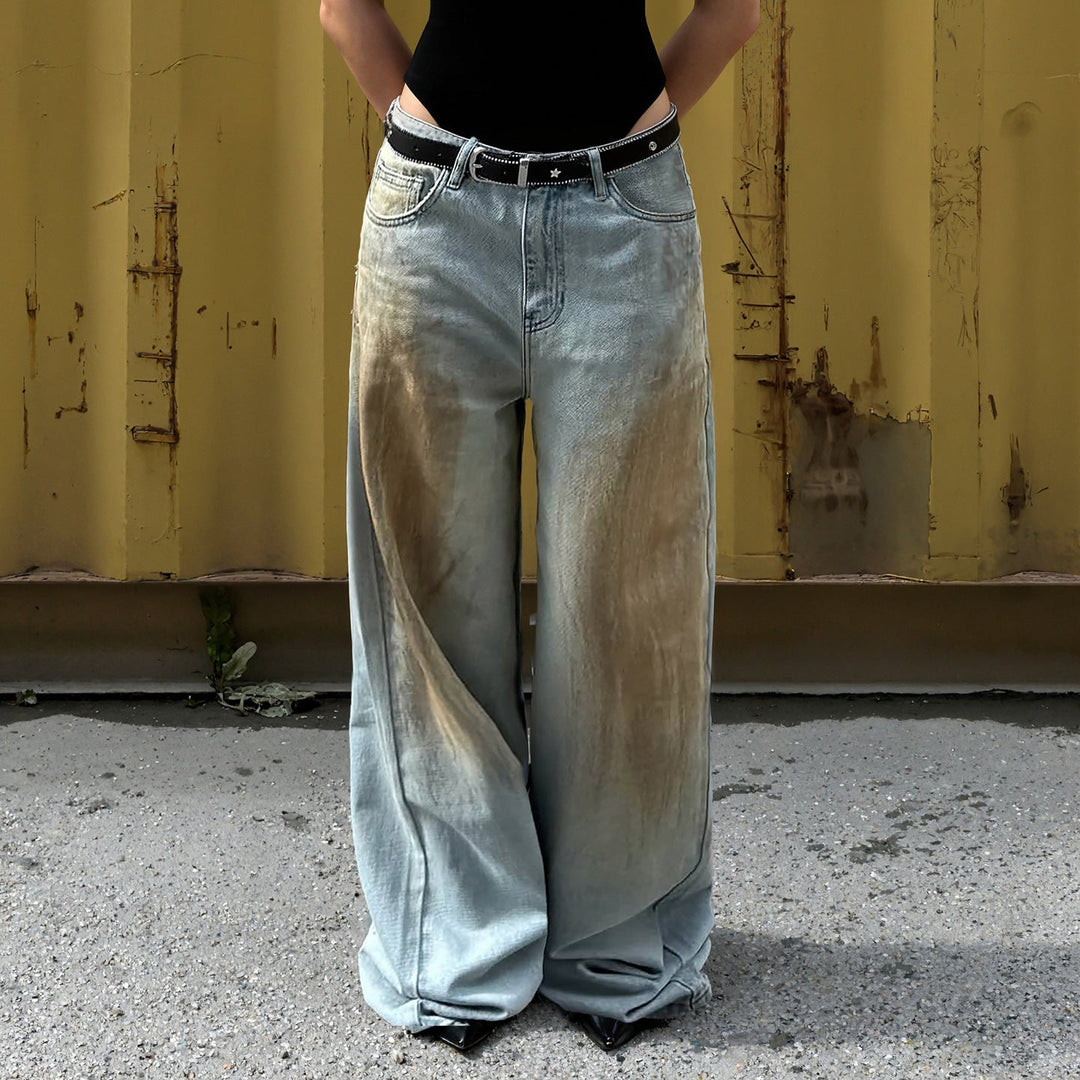 Isabella | Vintage-Washed And Trendy Wide Leg Jeans