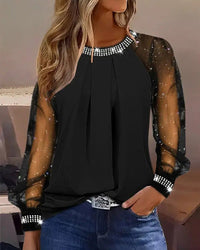 Isla | Elegant And Versatile Sequin Mesh Top
