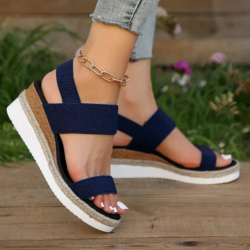 Emilia | Orthopedic Platform Sandals with Crisscross Straps
