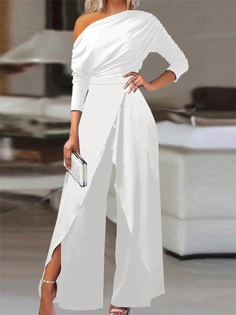 Sophie | Off-Shoulder Wide-Leg Jumpsuit – Elegant Style for Women