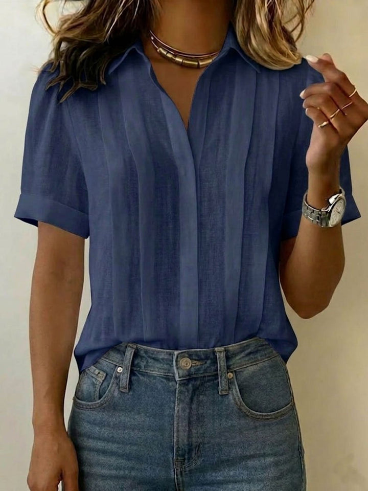 Maren | Short-Sleeve Blouse – Effortlessly Refined Style for Women