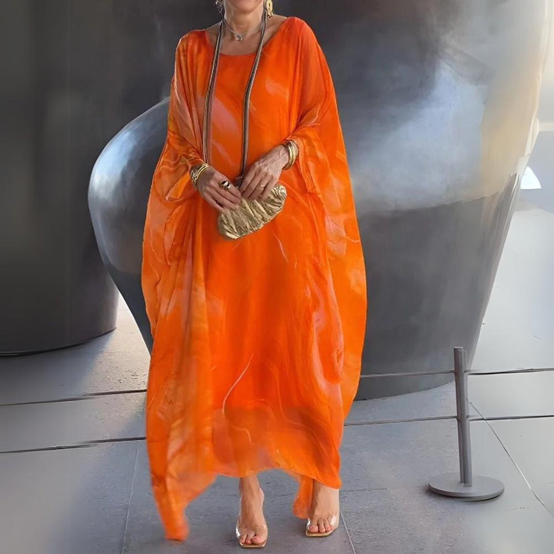 Luna | Oversized Long-Sleeved Flowing Maxi Dress