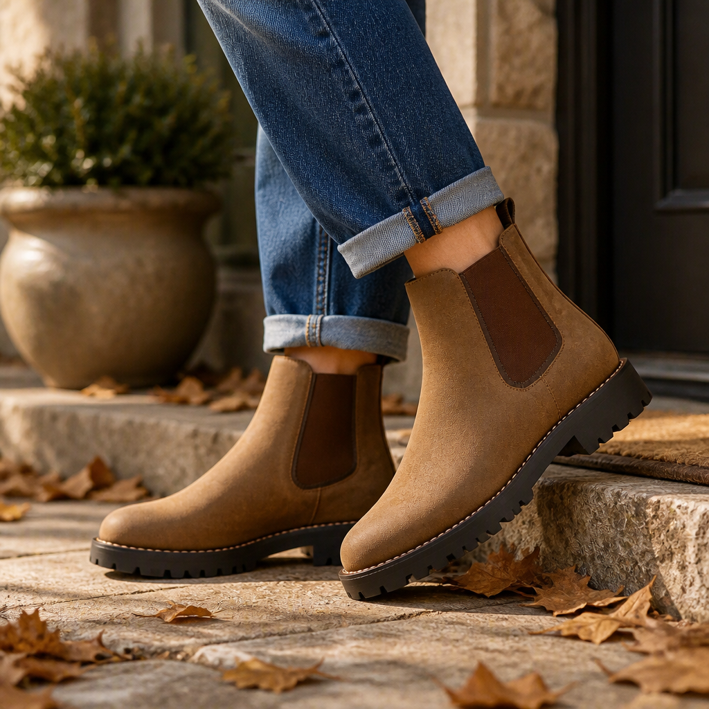 Traqora | Chelsea Boots – Wide-Fit Stretch-Panel Style