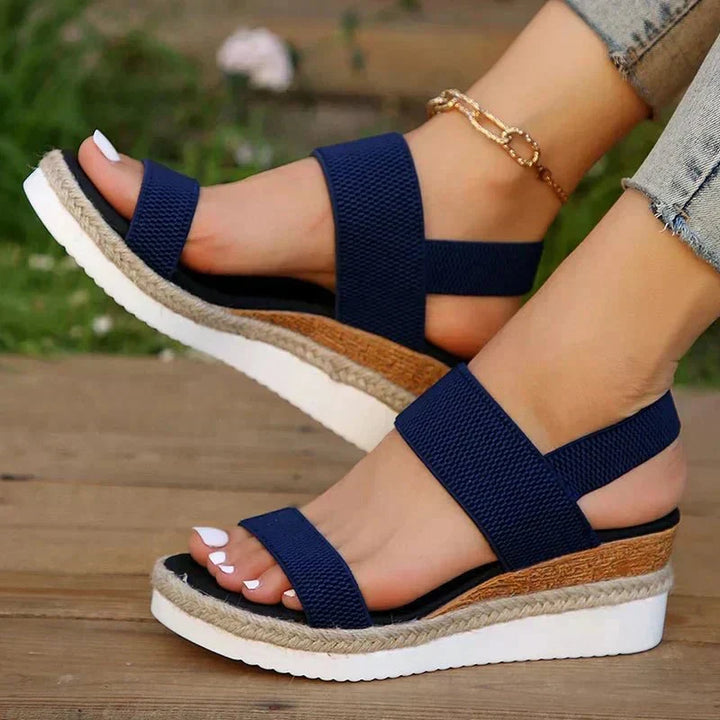 Emilia | Orthopedic Platform Sandals with Crisscross Straps