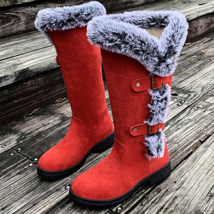 Jennifer | Cozy Fur-Trimmed Knee High Boots for Winter