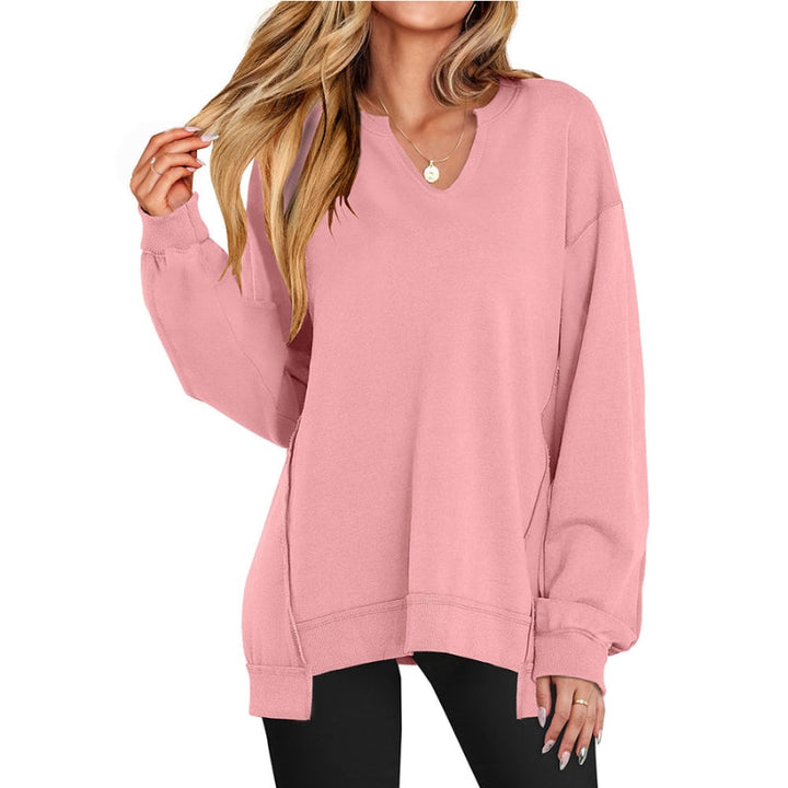 Olivia | Cozy & Chic Oversized V-Neck Tunic Top