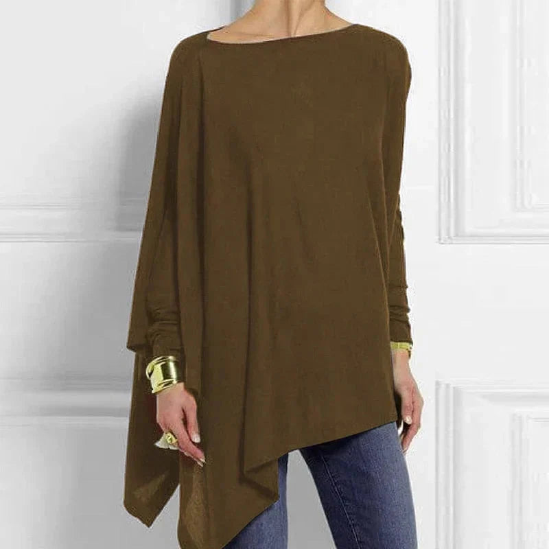 Antje | Soft Asymmetric Hem Tunic Top