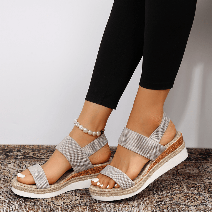 Emilia | Orthopedic Platform Sandals with Crisscross Straps