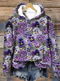 Isabella | Feminine And Cozy Floral Knit Hoodie