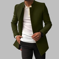 Theo | Slim-Fit Wool Coat with Standing Collar