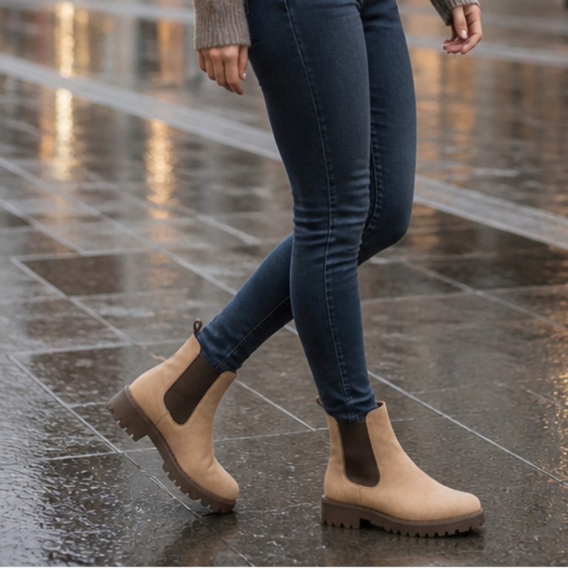 Traqora | Chelsea Boots – Wide-Fit Stretch-Panel Style