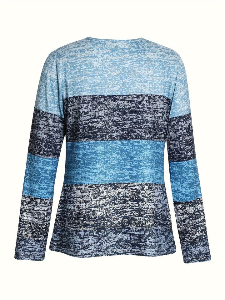 Ophelia | Colorblock Quarter-Zip Top – Effortless Everyday Style