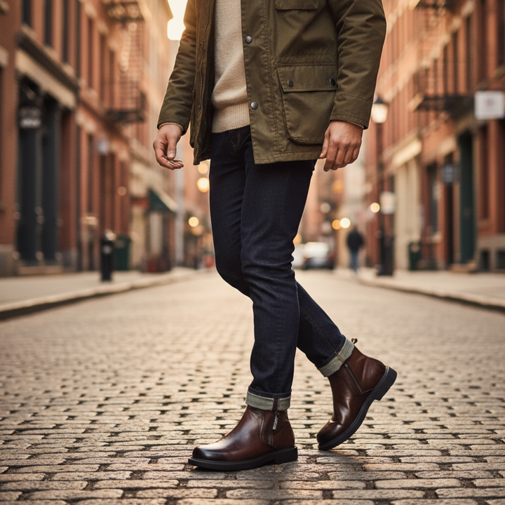 BLACKRIDGE | Chelsea Boots – Durable Cow Leather with Easy Side-Zip