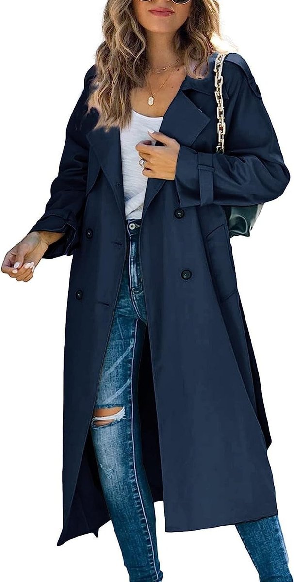 Isabella | Relaxed Double-Breasted Belted Trench Coat