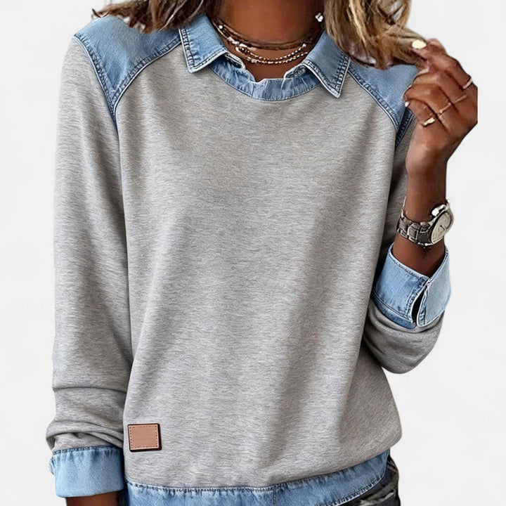 Gemma | Modern And Comfortable Long-Sleeve Knit Sweatshirt