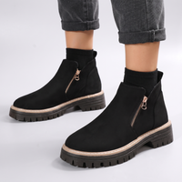 Nora | Chic and Elevated Suede Platform Ankle Boots