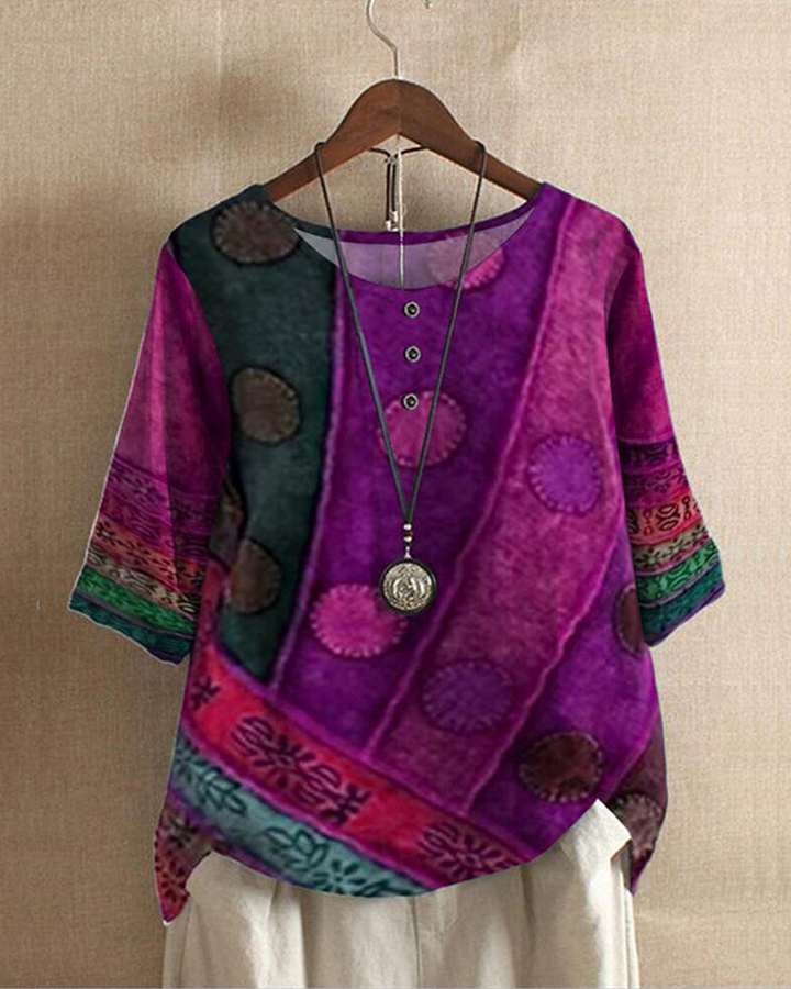 Jessika | Bohemian Cotton Blend Tunic Top