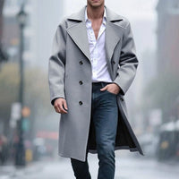 Oliver | Classic and Sophisticated Double-Breasted Long Trench Coat