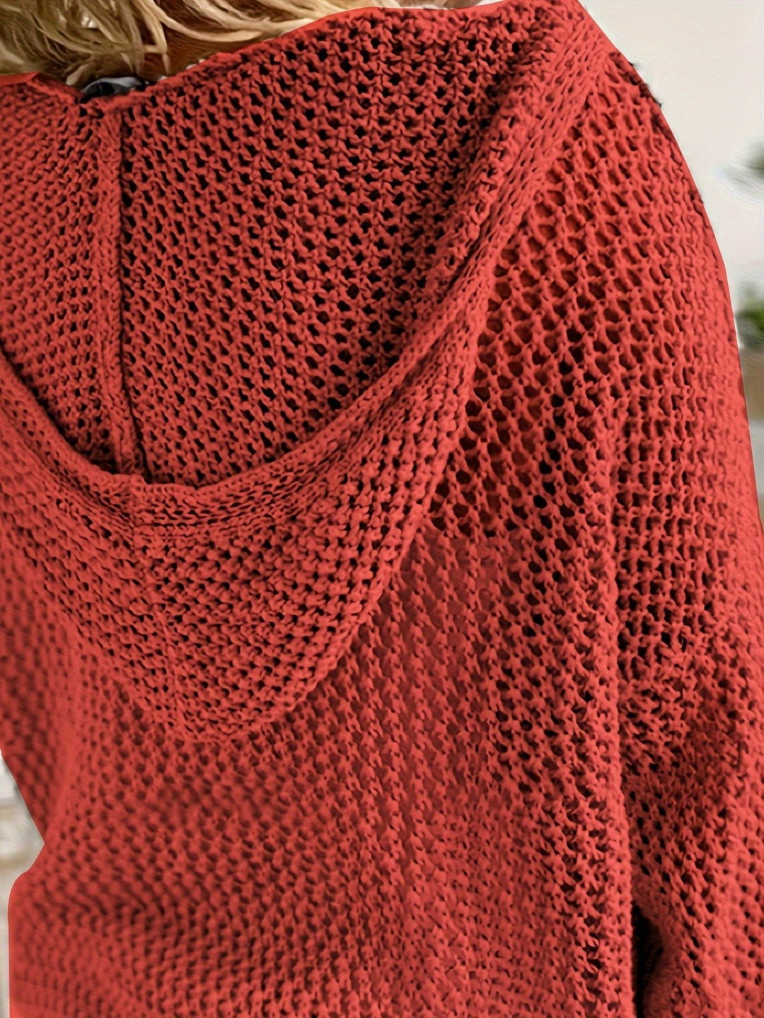 Delaney | Open-Knit Hooded Sweater – Relaxed Style for Women