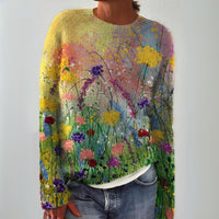 Clara | Feminine Floral Knitted Sweater