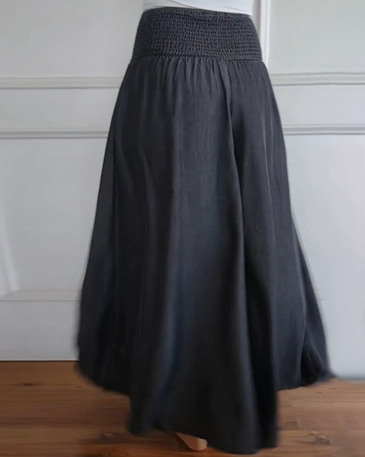 Amelia | Classic And Breathable Pure Cotton Wide Leg Pants