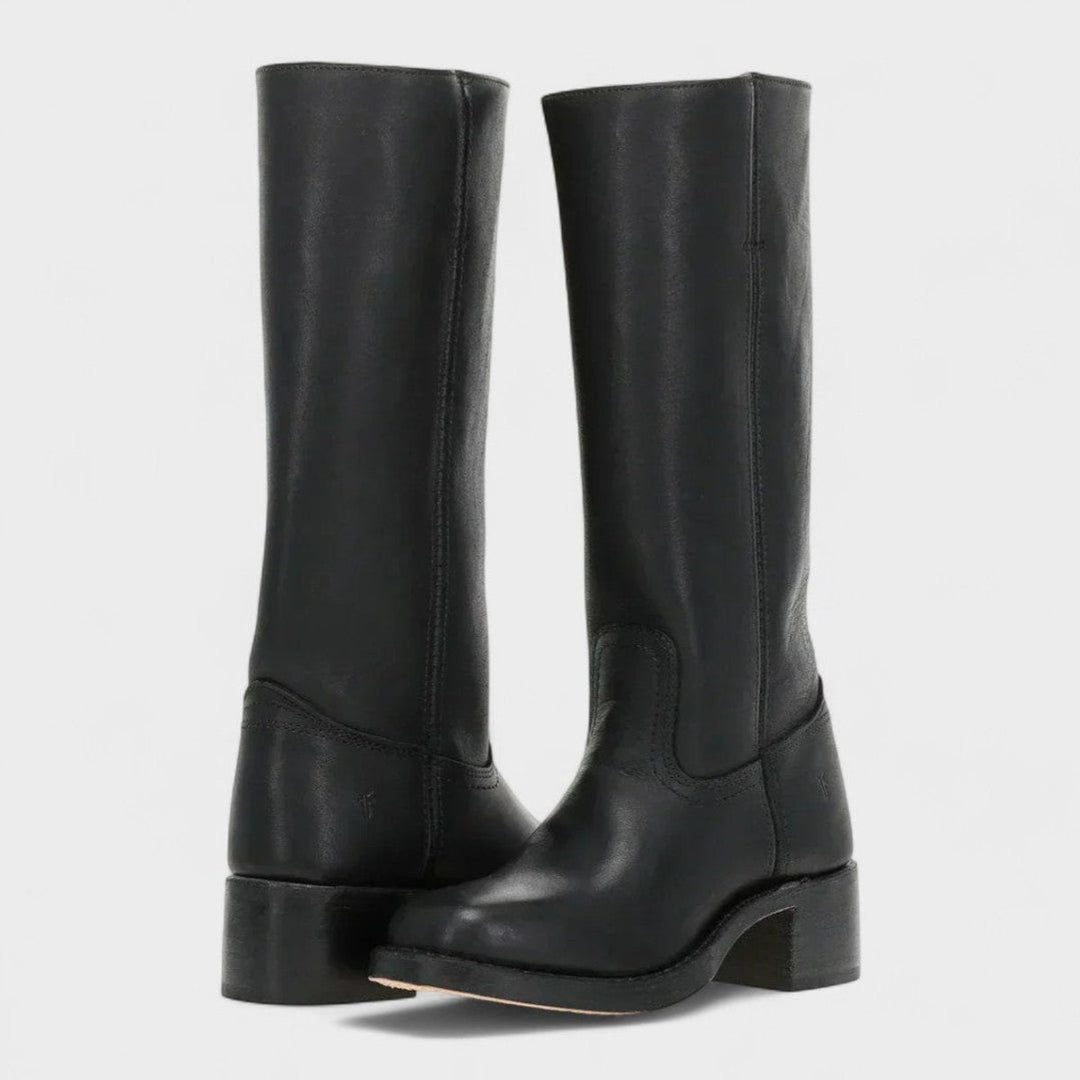 Christina | Western-Inspired Leather Knee High Boots