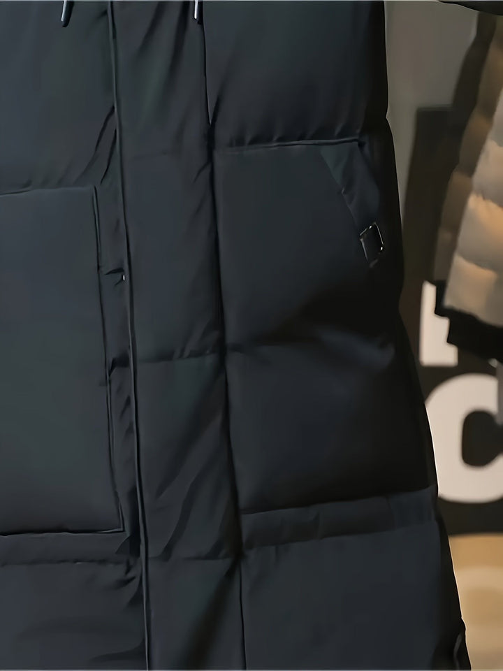 Donovan | Longline Puffer Coat – Stylish Hooded Design for Men