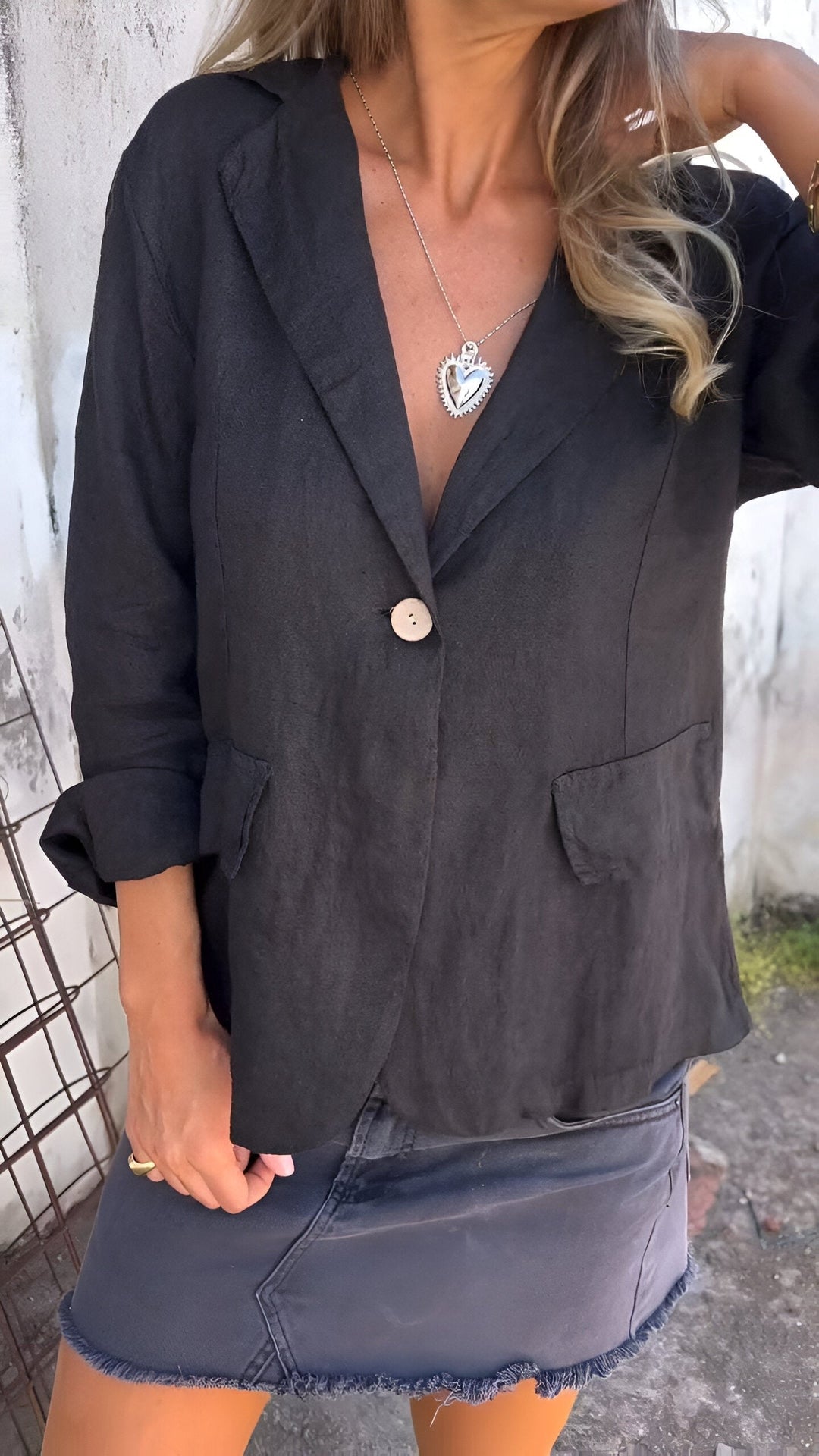Sophia | Minimalist Linen Lightweight Blazer