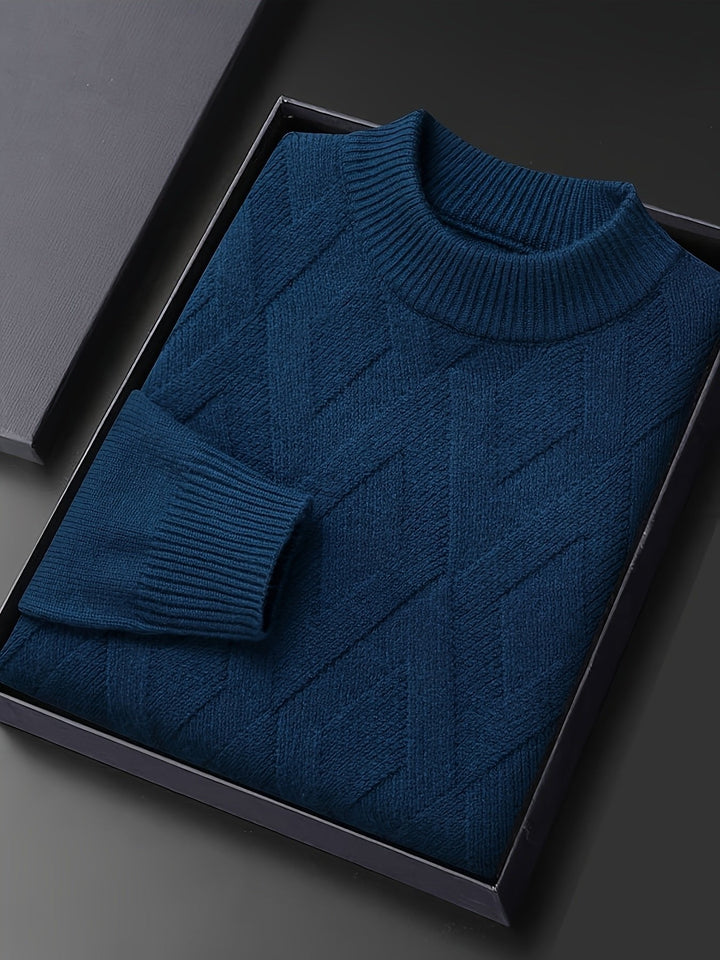 Elysian | Textured Mock-Neck Sweater for Effortless Style