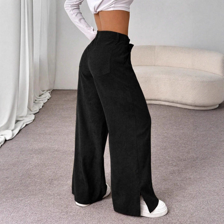 Victoria | Elegant And High-Waist Slit Wide Leg Pants