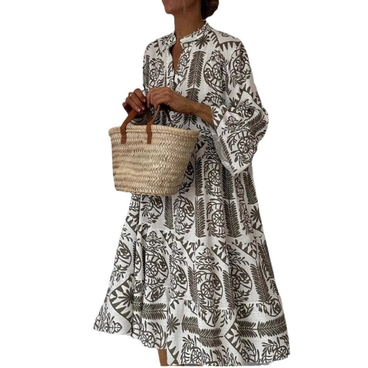 Monika | Vibrant Floral Flowing Tunic Dress