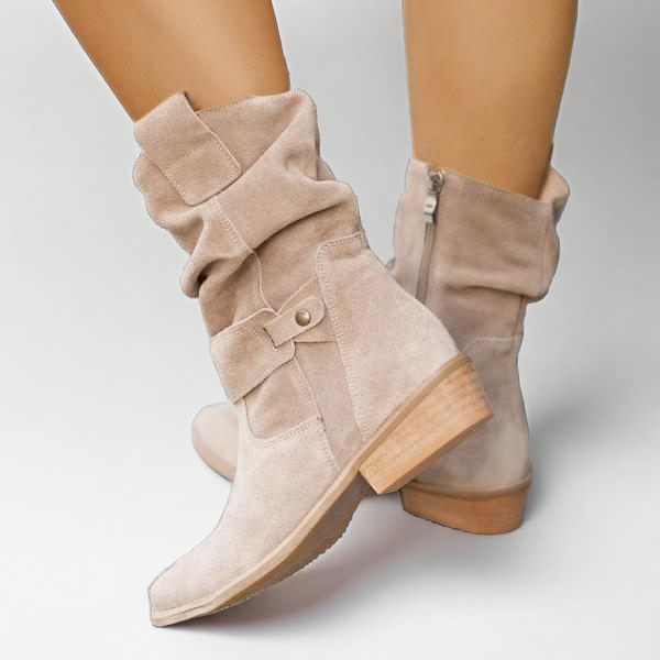 Marissa | Relaxed Suede Slouch Ankle Boots