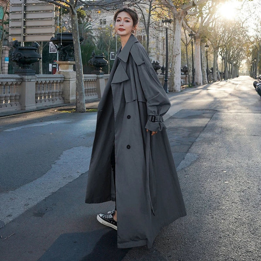 Erin | Oversized Double-Breasted Maxi Trench Coat