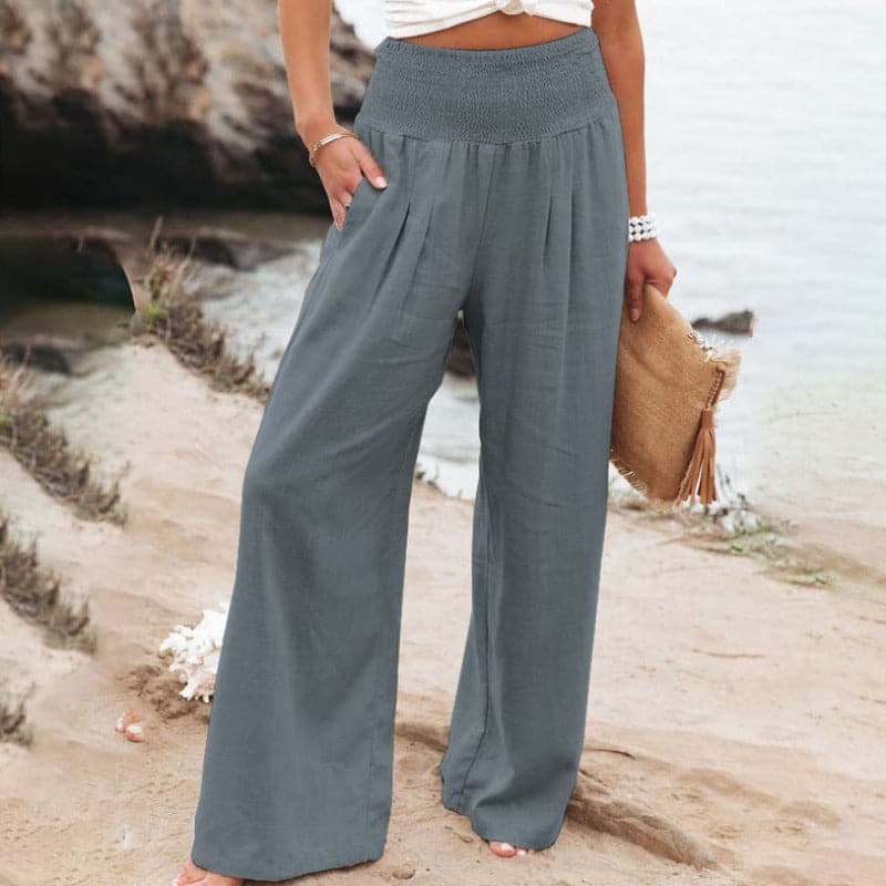 Clara | Breezy And Elegant Linen Wide Leg Pants