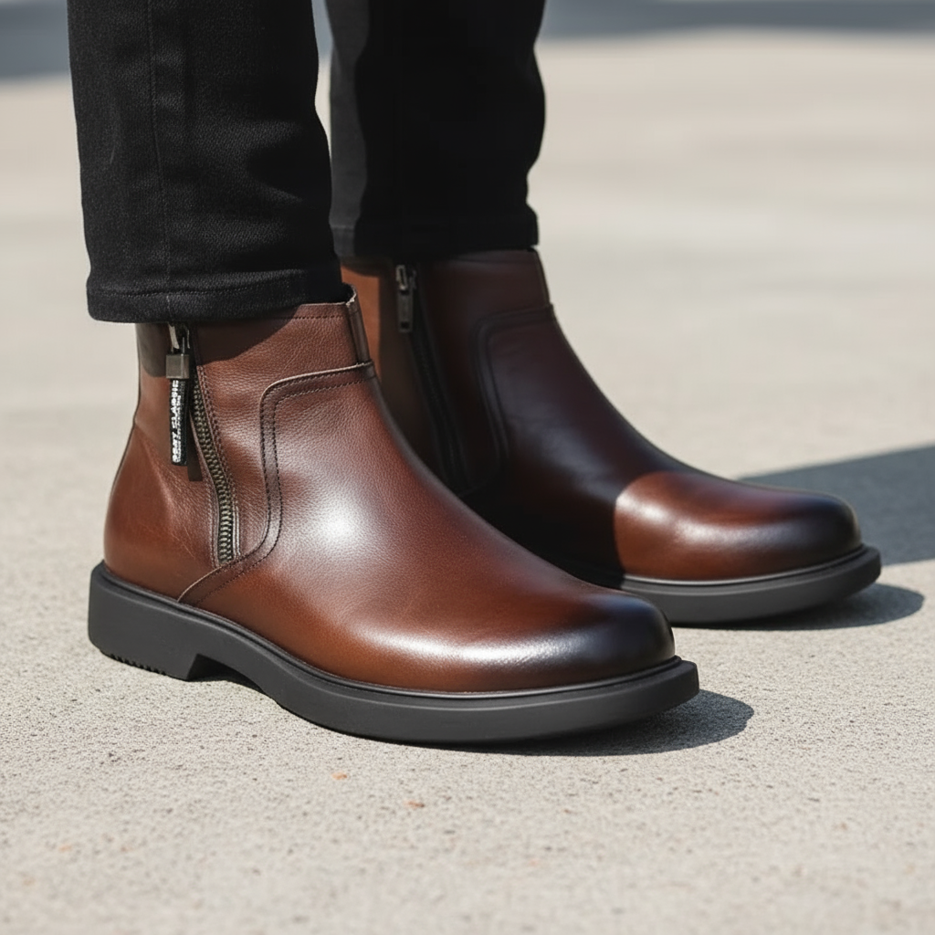 BLACKRIDGE | Chelsea Boots – Durable Cow Leather with Easy Side-Zip