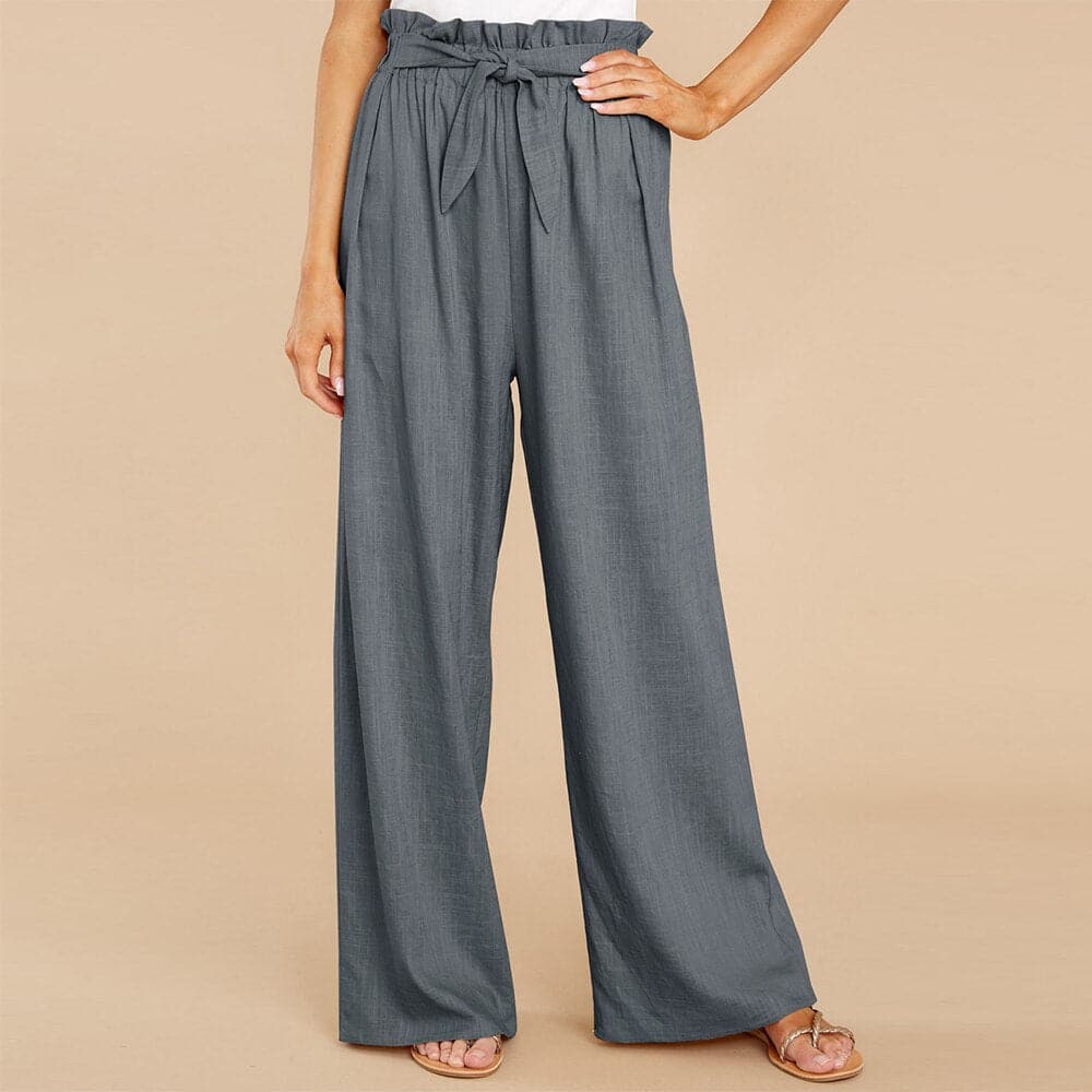 Seraphina | High-Waisted Tie-Belt Wide Leg Pants