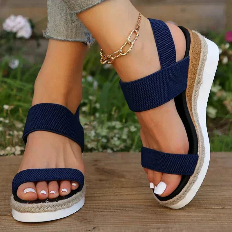 Emilia | Orthopedic Platform Sandals with Crisscross Straps