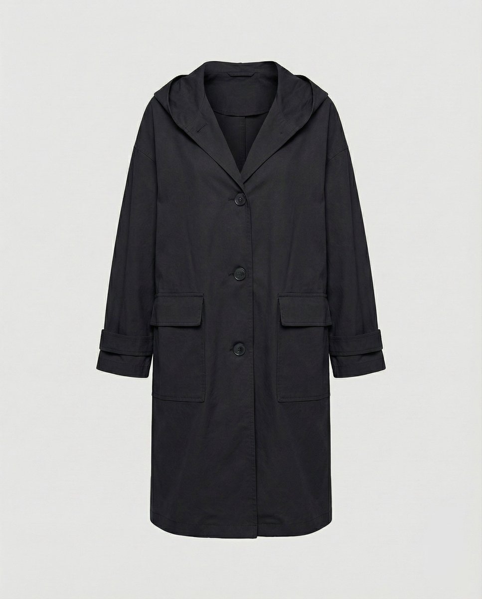 Natalie | Long Hooded Waterproof Trench Coat