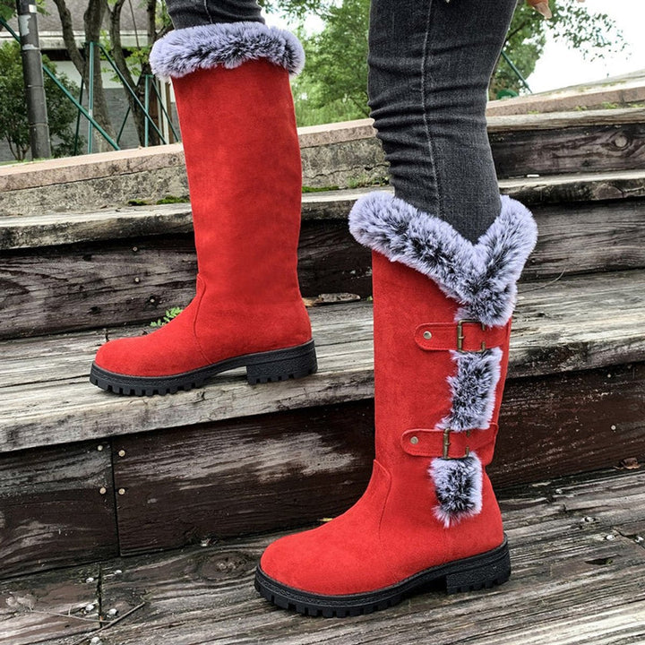 Jennifer | Cozy Fur-Trimmed Knee High Boots for Winter