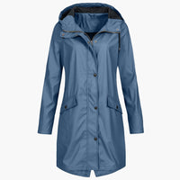Bella | Comfortable and Protective Waterproof Long Hooded Jacket
