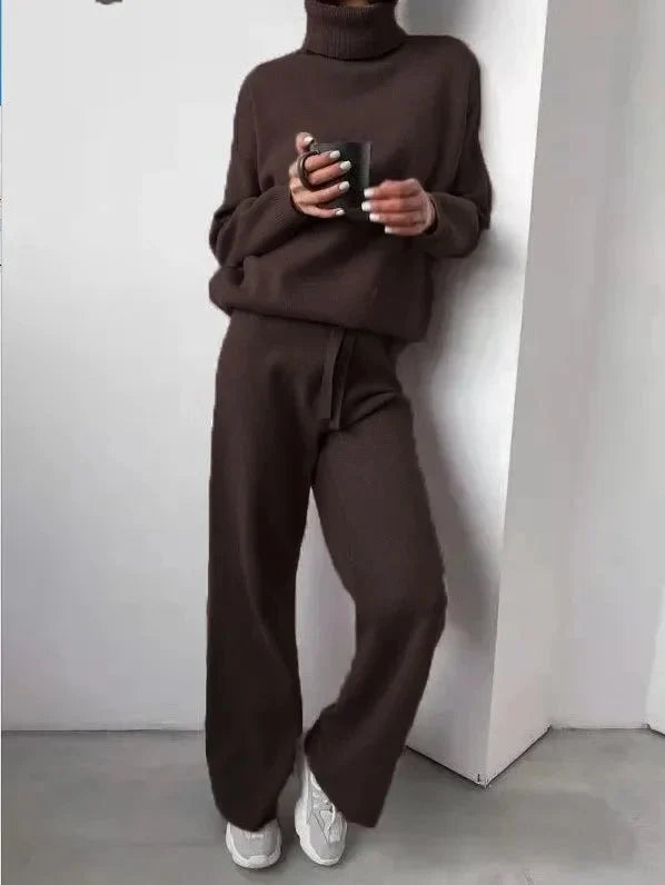 Nora | Refined And Cozy Turtleneck Knitted Two Piece Set