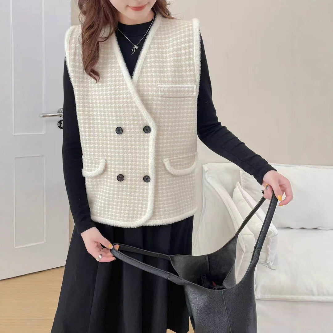 Freya | Elegant Double-Breasted Structured Tailored Vest