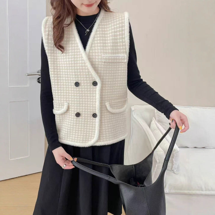 Freya | Elegant Double-Breasted Structured Tailored Vest