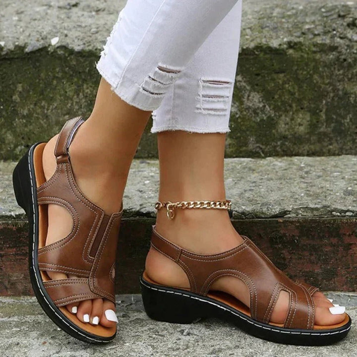 Leonie | Orthopedic Wedge Sandals – Comfortable Slip-On Design for Women